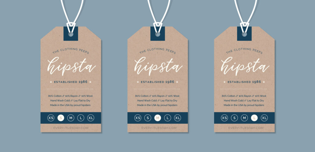 hipster clothing tag preview