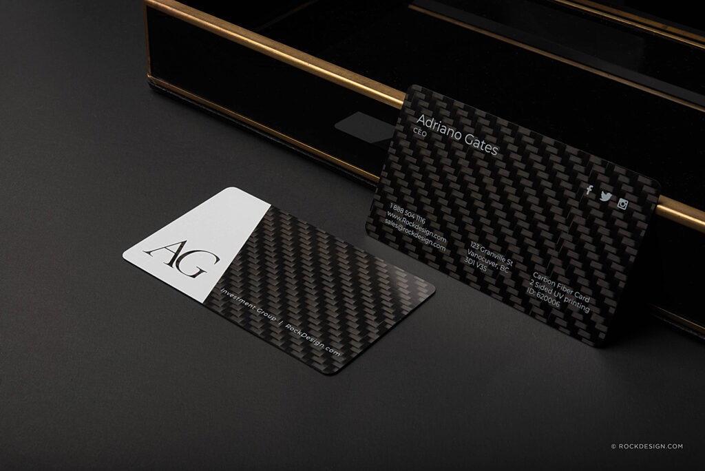 cool carbon fiber business card design 3 1
