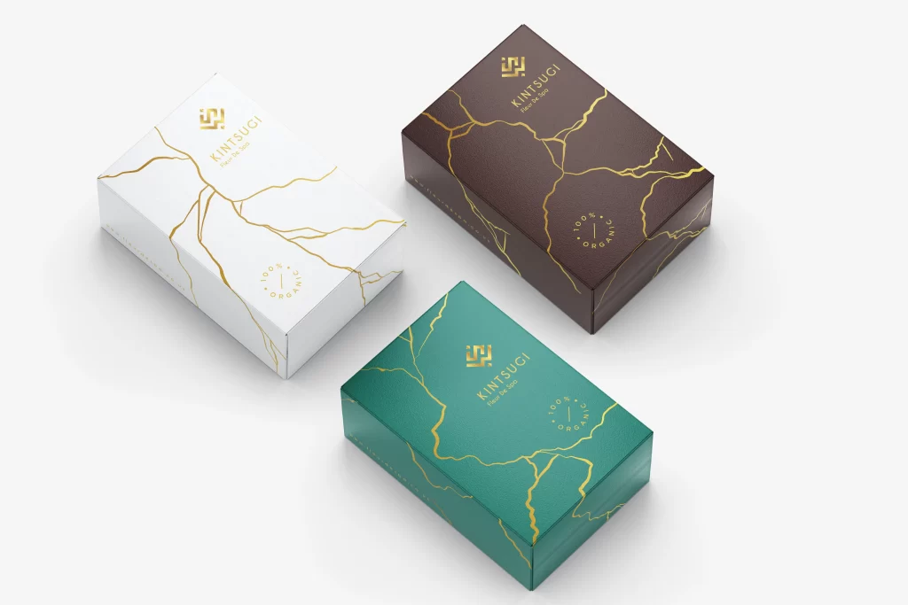 premium modern minimalist luxury elegant skincare cosmetic box packaging design
