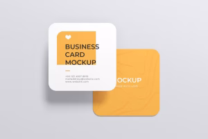 چاپ کارت ویزیت 12 rounded square business card mockup 157104 729