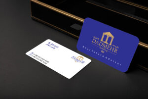 طراحی کارت ویزیت 13 کارت ویزیت لمینت براق 3.چاپ کارو
